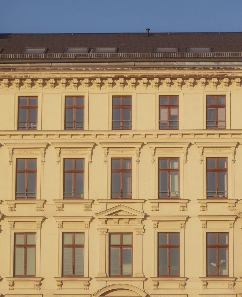 Classic European neoclassical real estate facade
